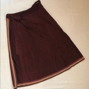 70s corduroy wrap skirt Preppy Vintage